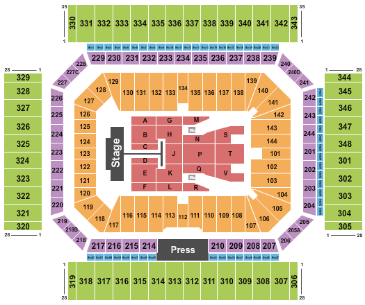 Alamodome Jelly Roll Seating Chart